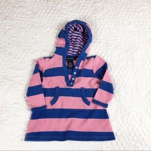 RALPH LAUREN infant 9M hoodie, waffle knit, pink
